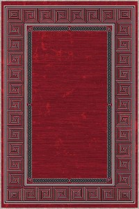 Bordo Karabağ Kaymaz Tabanlı Makinede Yıkanabilir Halı AR319
