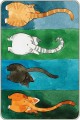 Çok Renkli Kedi Desenli Kapı Önü Paspası KP03