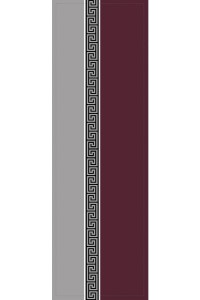 Bordo Avangarde Desenli Premium Masa Örtüsü Runner RNR141