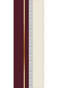 Bordo Avangarde Desenli Premium Masa Örtüsü Runner RNR486