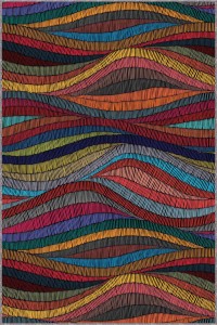 Çok Renkli Colorful Kaymaz Tabanlı Dekoratif Halı RV250