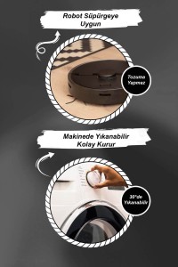 Çok Renkli Kaymaz Tabanlı Yıkanır Modern Mutfak Halısı RV351
